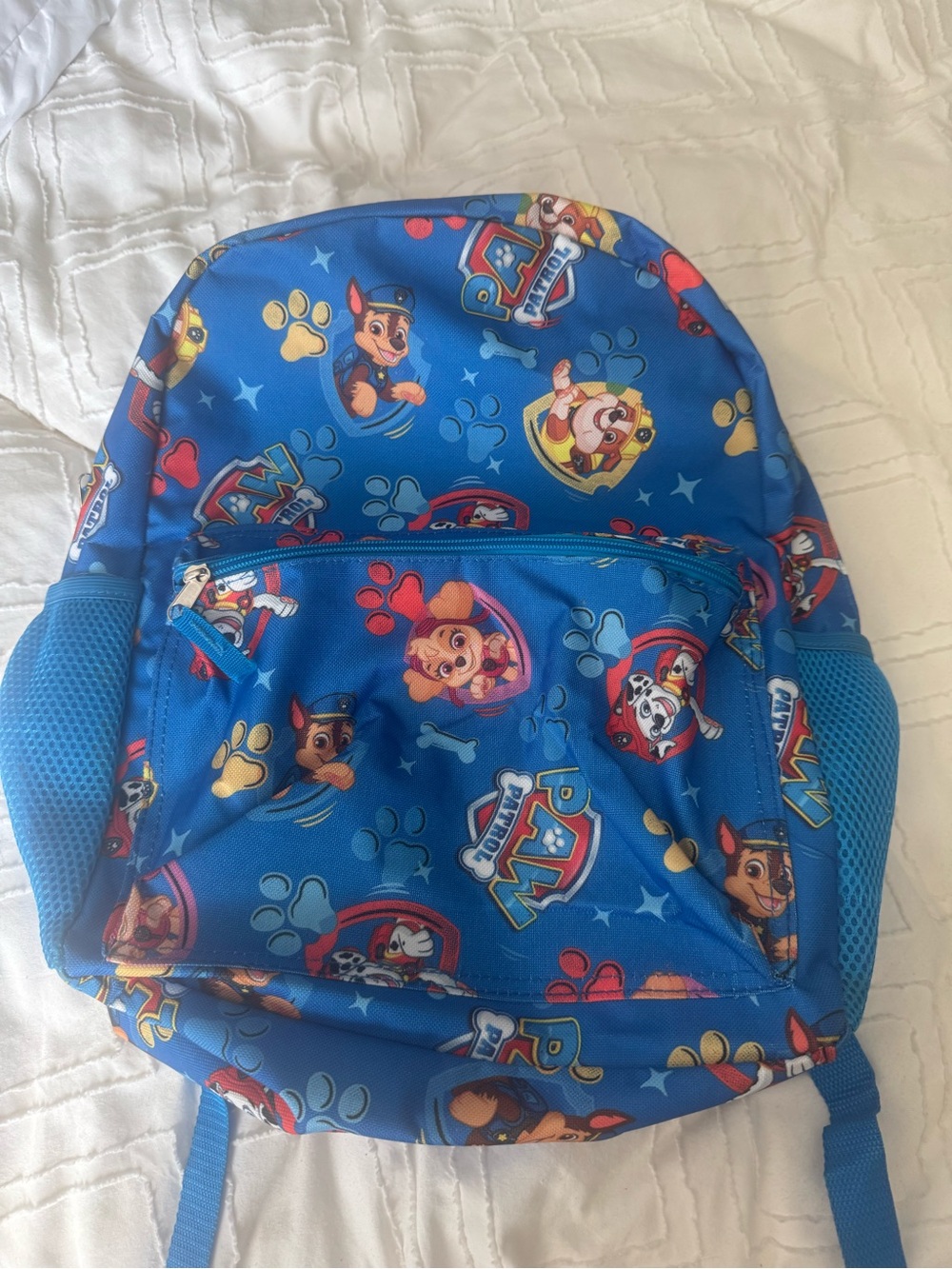 Paw Patrol Blue Kids Backpack with Character Prints